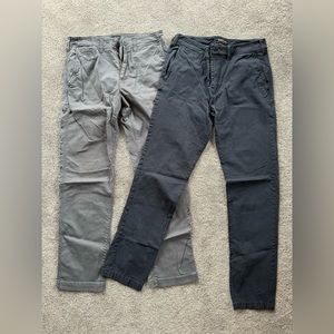2 pairs American Eagle casual pants 32X34